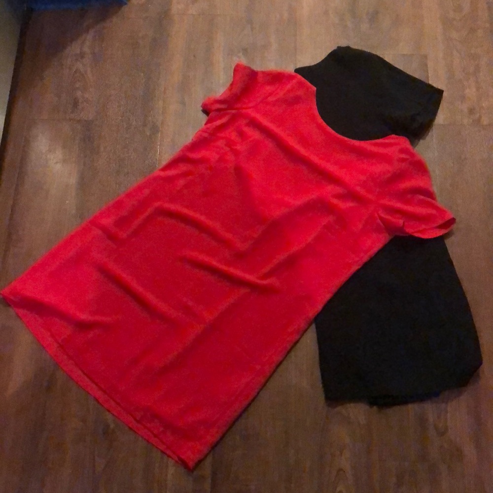 Lulus black dress and red dress